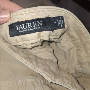Lauren Ralph Lauren Beige/Tan Casual Cotton Pants
